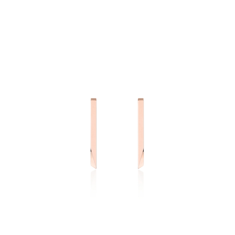 Stick wedge earring 14k Red gold