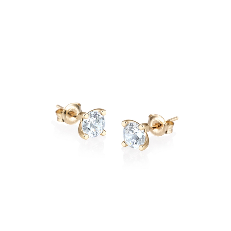 MR Oval Solitaire 0.5ct earring 14k gold