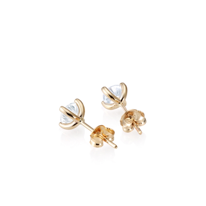 MR Oval Solitaire 0.5ct earring 14k gold