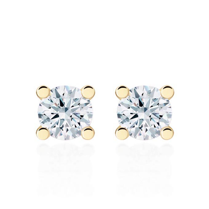MR 오벌 솔리테어 귀걸이 14k 0.5ct