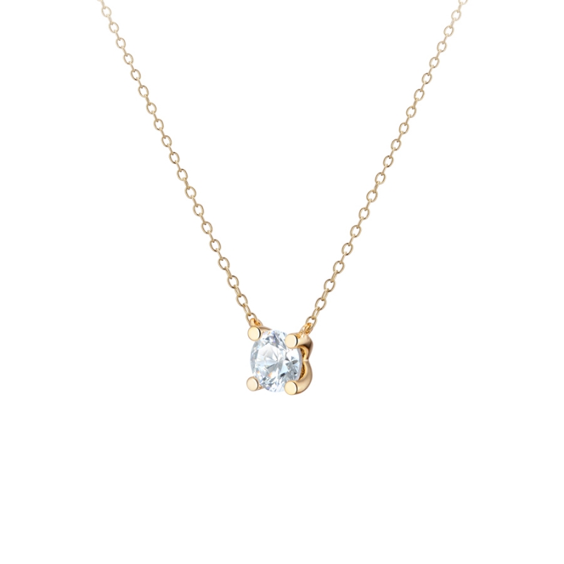 MR Oval Solitaire 0.5ct pendant 14k gold