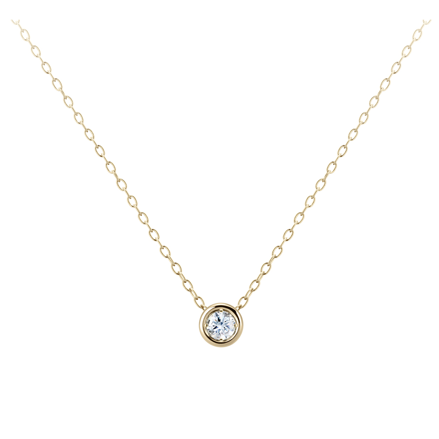 Hemisphere pendant 14k gold 0.1ct