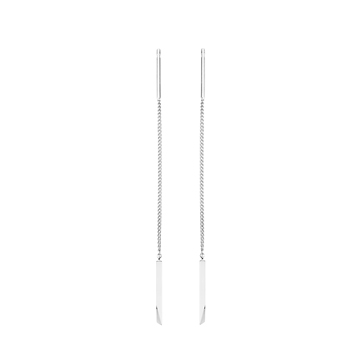 Stick wedge chain drop earring Sterling silver