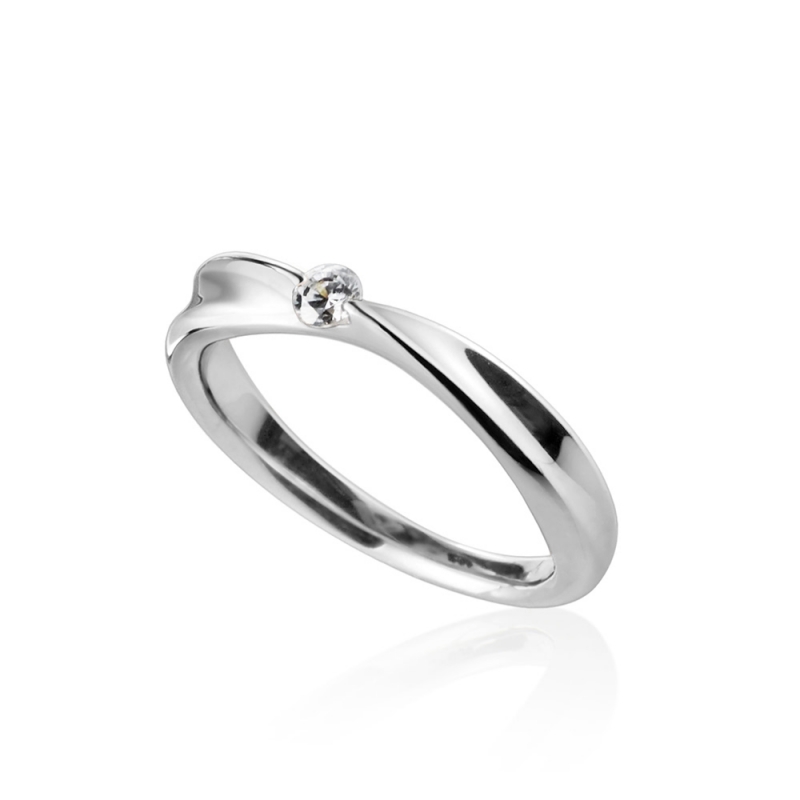 Infinity ring IV MG (M) 14k White gold CZ 0.04ct