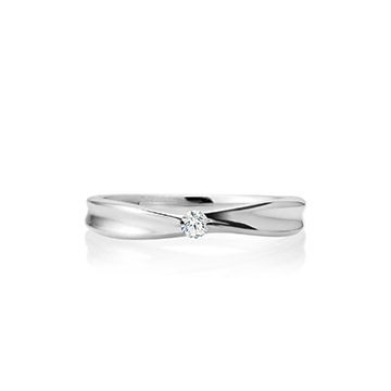 Infinity ring IV MG (M) 14k White gold CZ 0.04ct