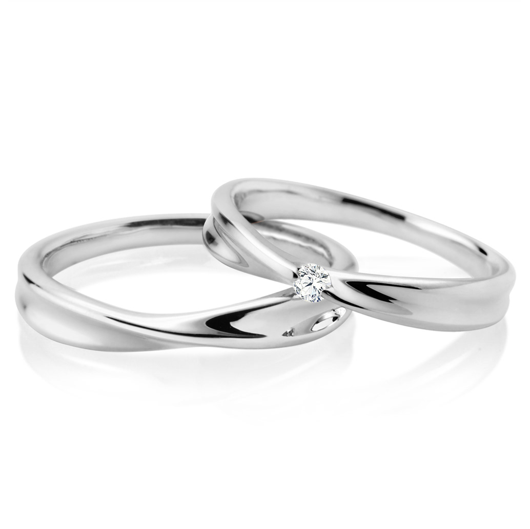 인피니티IV MG 커플링 (중+중) 14k 화이트골드 0.04ct & flat