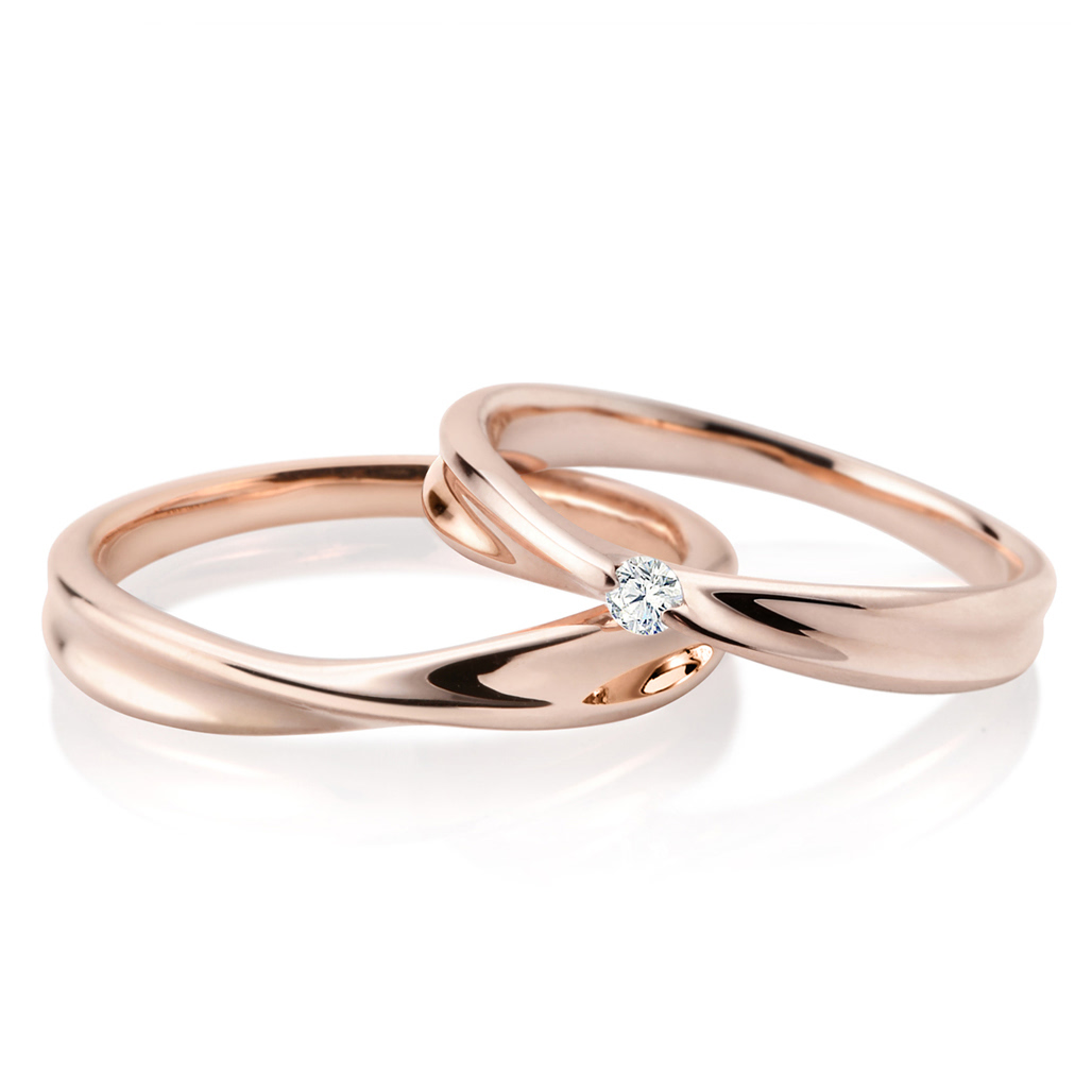 인피니티IV MG 커플링 (중+중) 14k 레드골드 0.04ct & flat