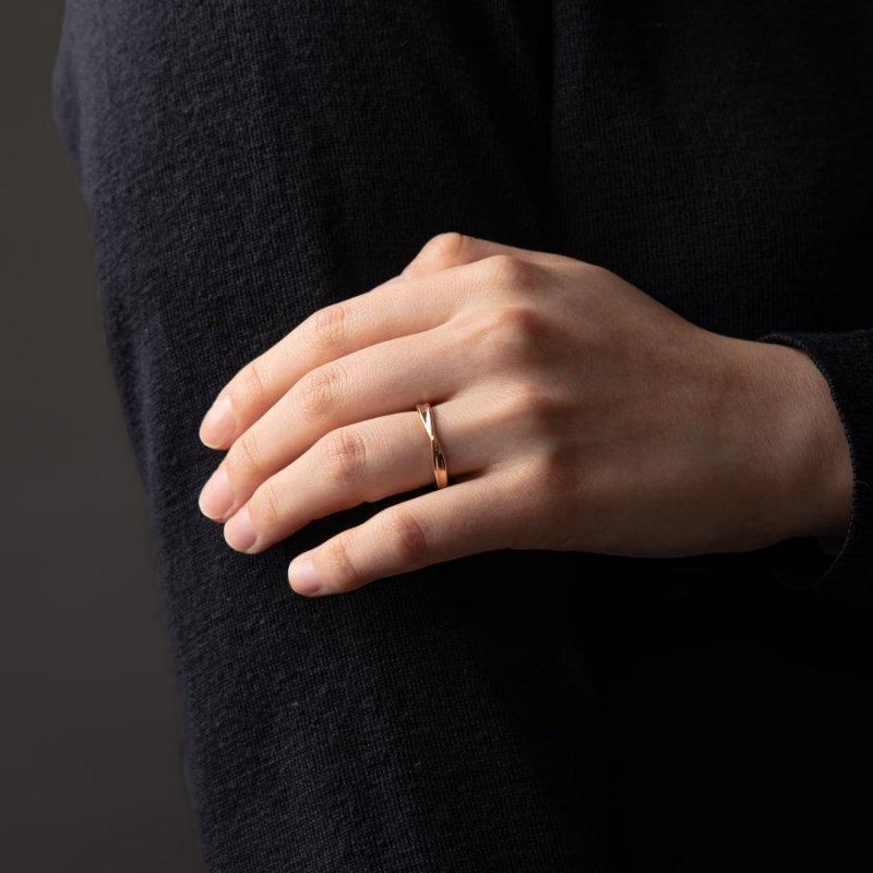 Infinity IV MG wedding ring Set (M&M) 14k Red gold