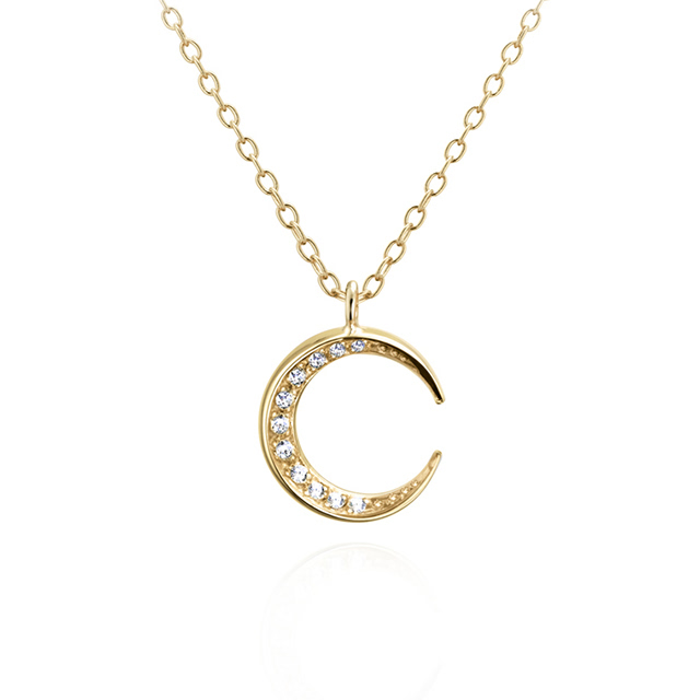 월령 목걸이 (소mini) 14k CZ