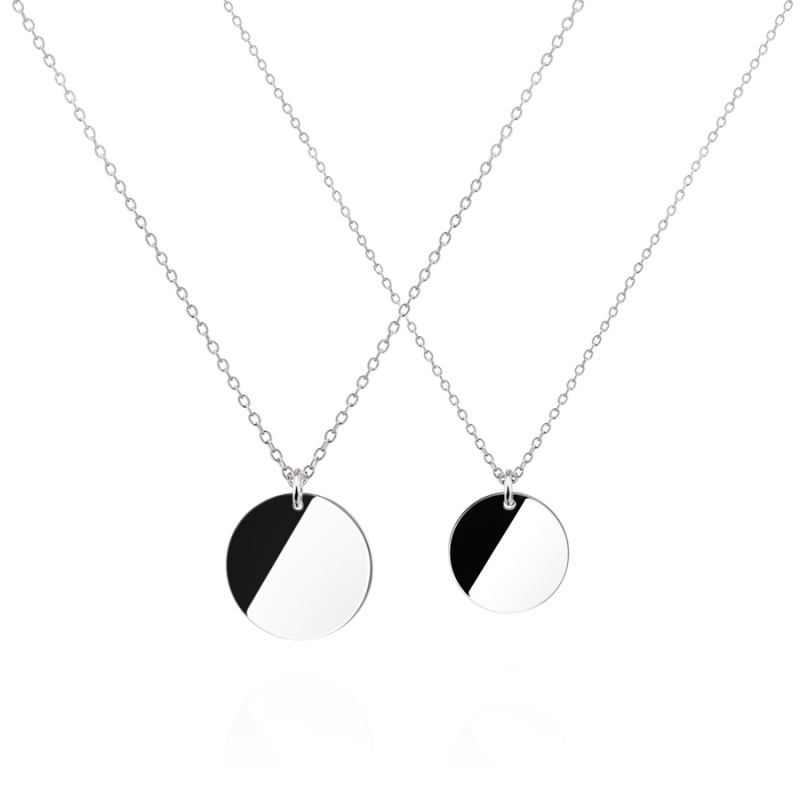 Full moon couple pendant Set (M&S) Sterling silver