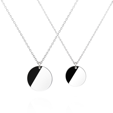 Full moon couple pendant Set (M&S) Sterling silver