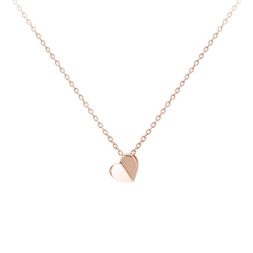 Heart clover pendant 14k Red gold