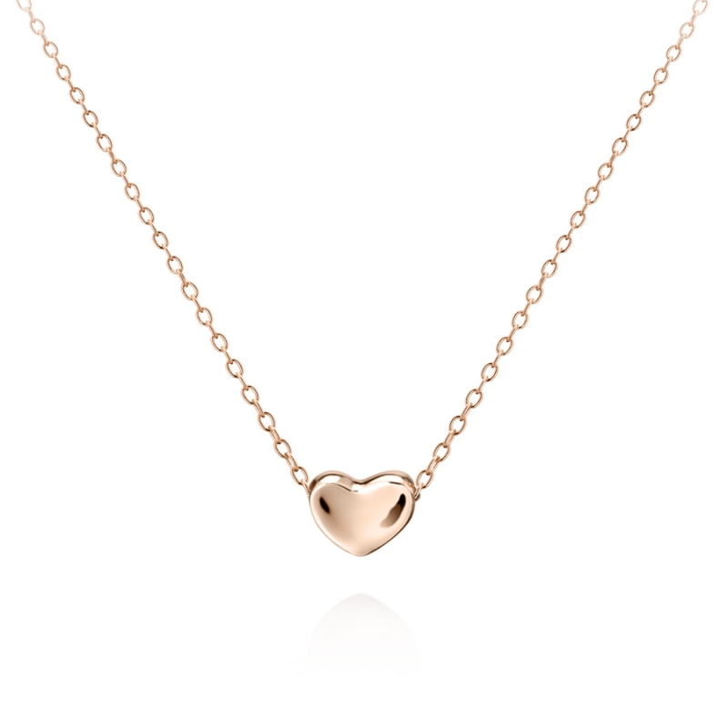 Cheese heart pendant 14k Red gold