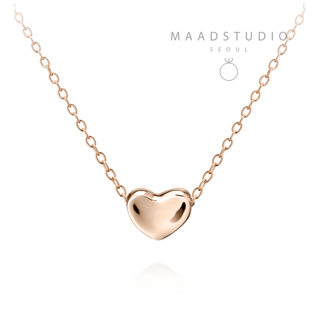 Cheese heart pendant 14k Red gold