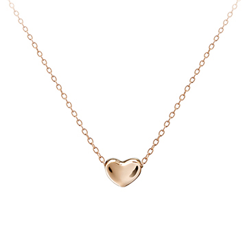 Cheese heart pendant 14k Red gold