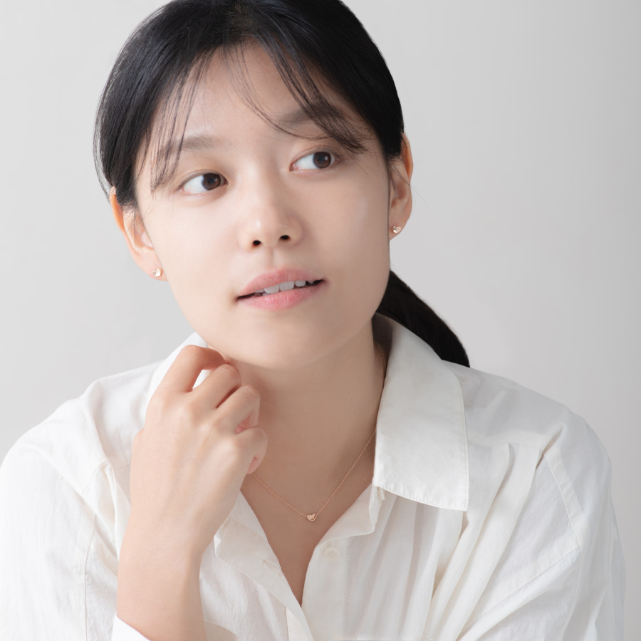 치즈하트 귀걸이 14k 레드골드