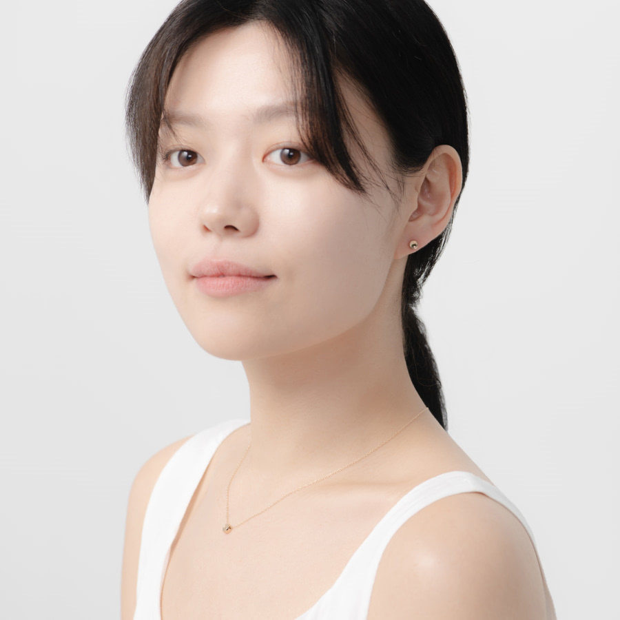 치즈 귀걸이 14k