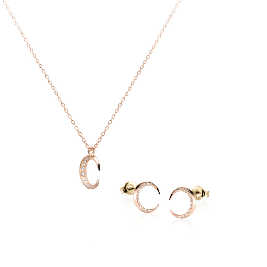 월령 Set (소mini+소mini) 14k 레드골드 CZ