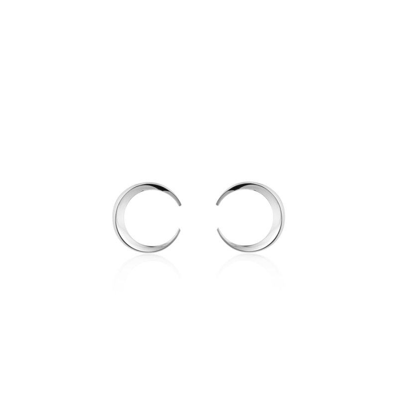 Lunar crescent earring (S-mini) Sterling silver