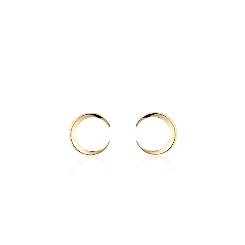 Lunar crescent earring (S-mini) 14k gold