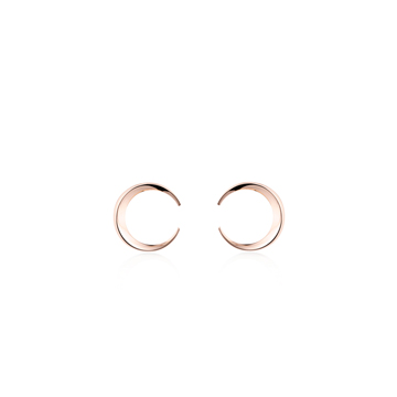 Lunar crescent earring (S-mini) 14k Red gold