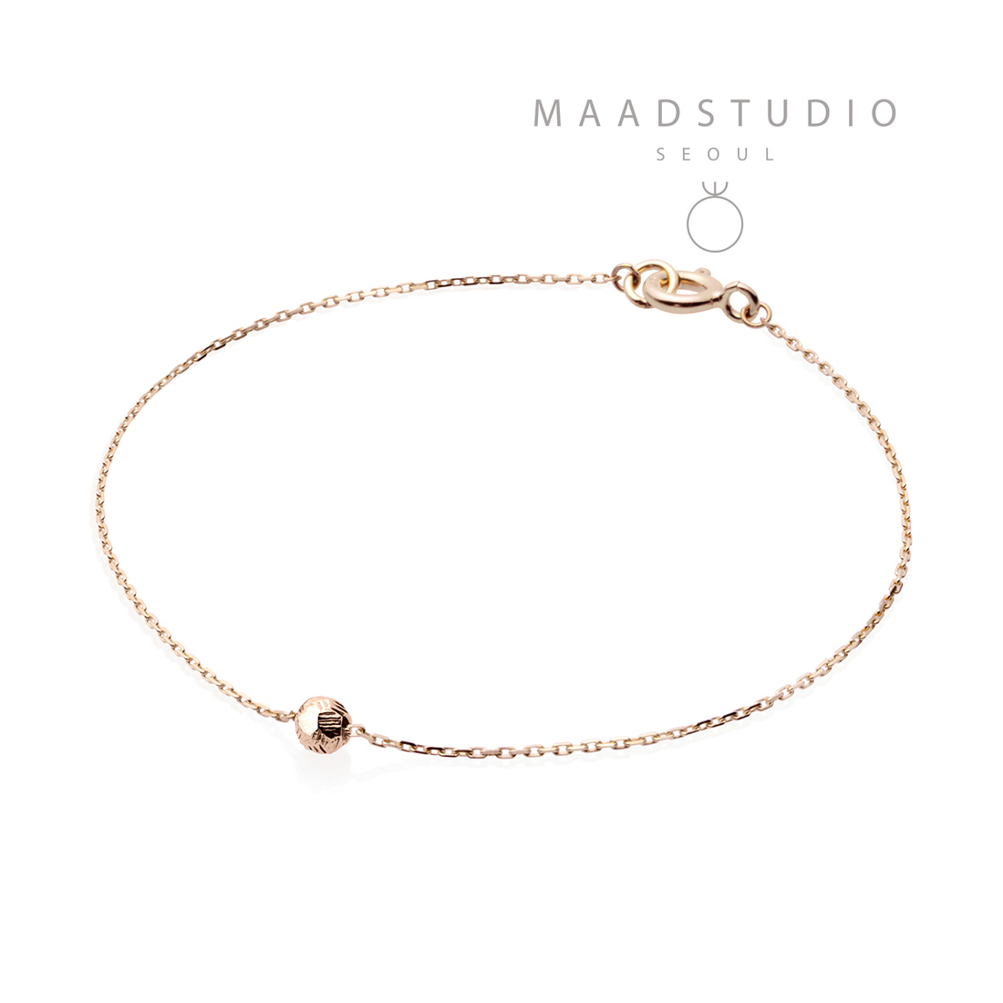 Grit stone bracelet 14k Red gold