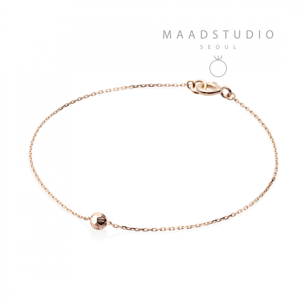 Grit stone bracelet 14k Red gold