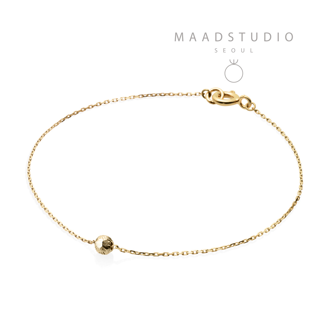 Grit stone bracelet 14k gold