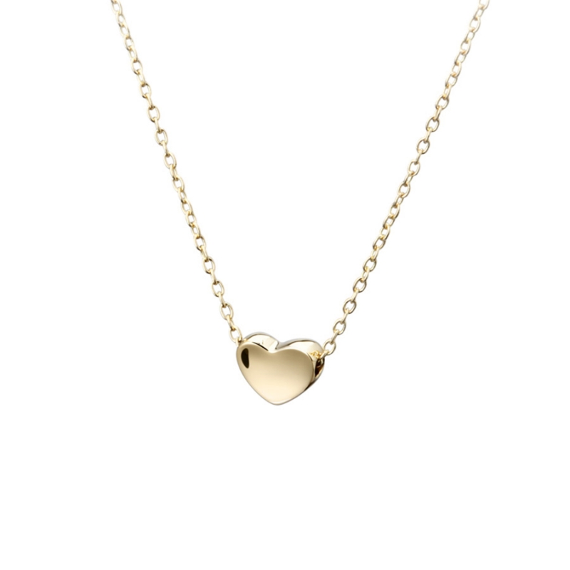 Cheese heart pendant & earring Set 14k gold