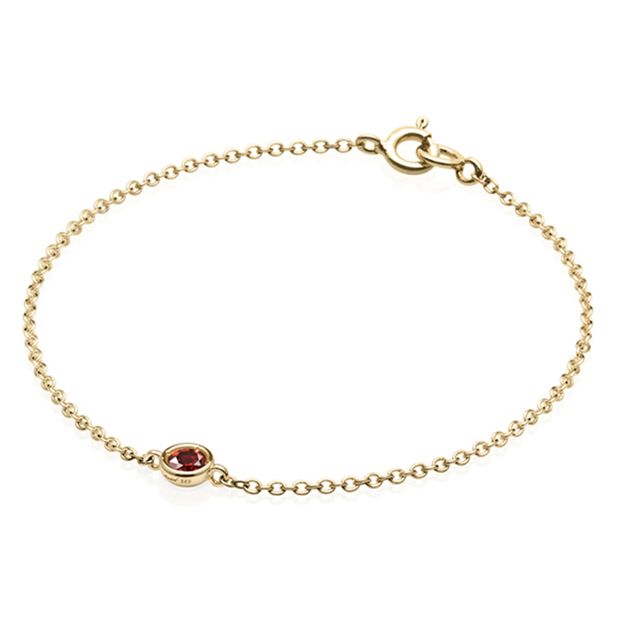 헤미스피어 팔찌 14k garnet 0.14ct