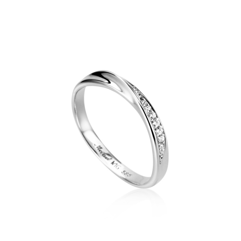 Infinity II MG ring (S) 14k White gold Diamond