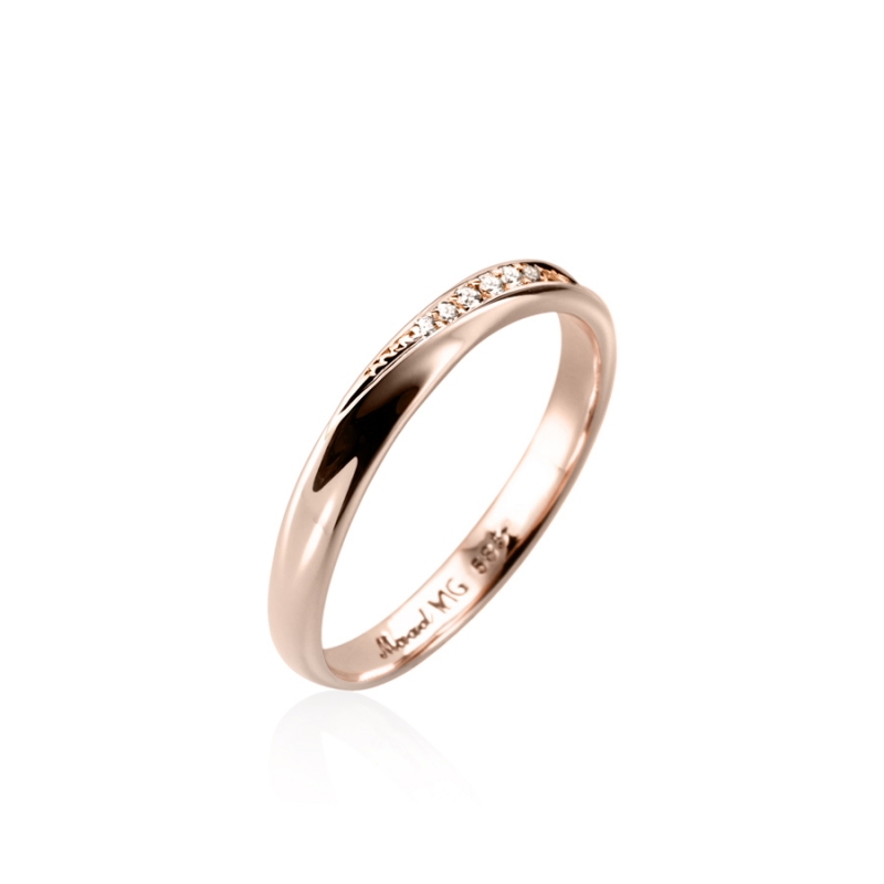 Infinity II MG ring (S) 14k Red gold Diamond