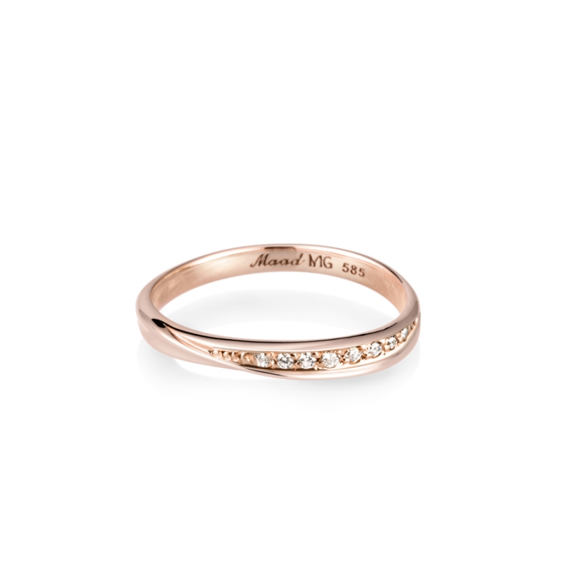 Infinity II MG ring (S) 14k Red gold Diamond