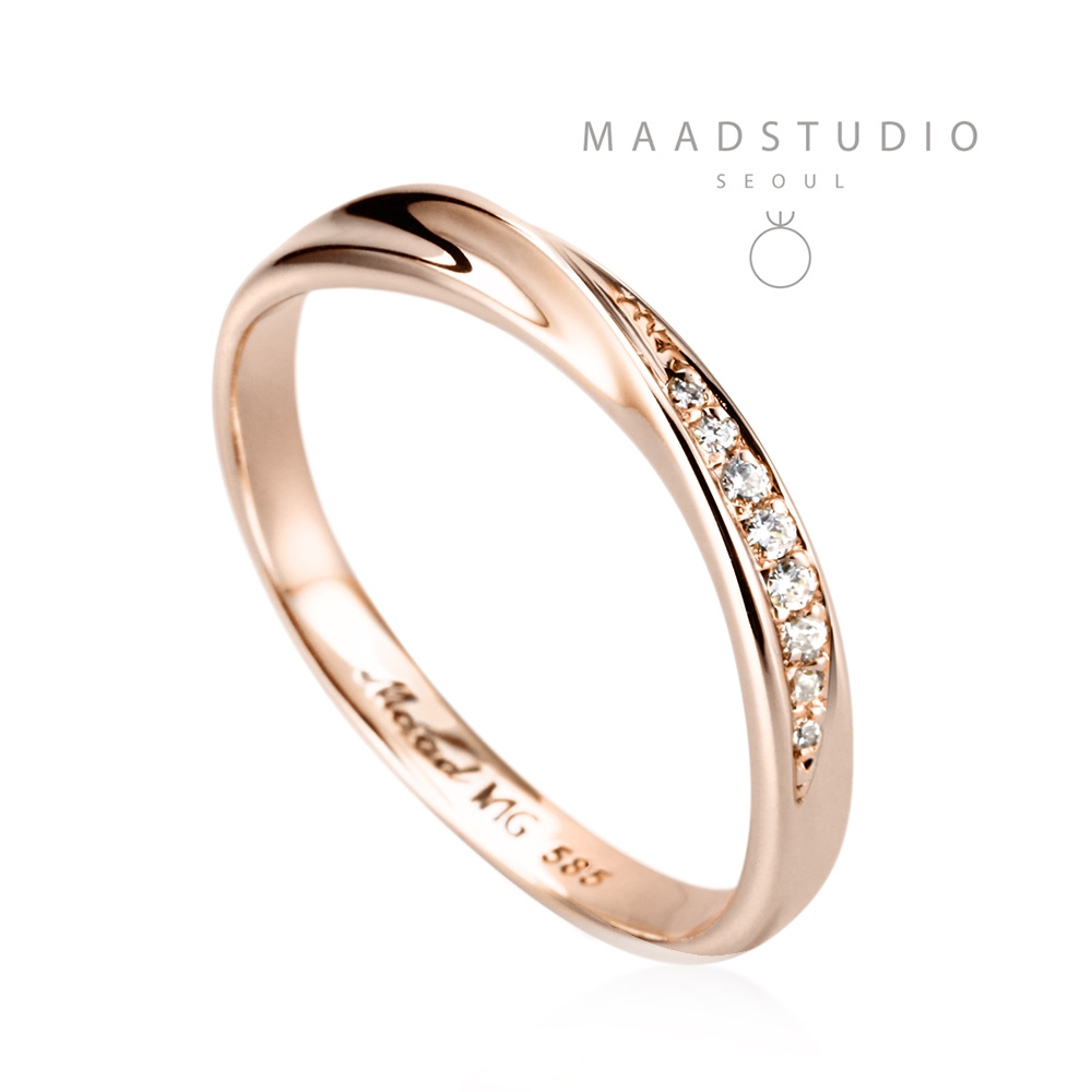 Infinity II MG ring (S) 14k Red gold Diamond