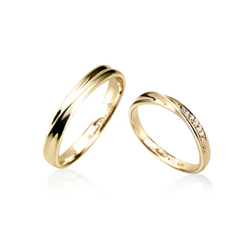 Infinity II MG wedding ring Set (M&S) 14k gold Diamond