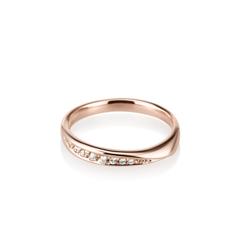 Infinity I ring (SS) 14k Red gold