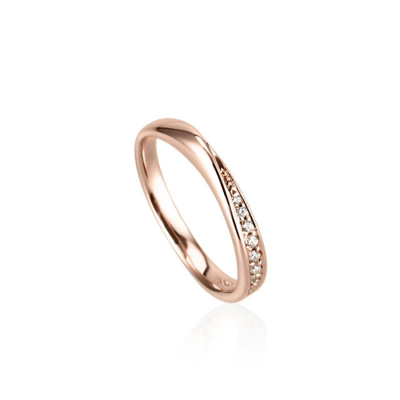Infinity I ring (SS) 14k Red gold