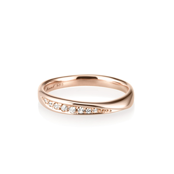 Infinity I ring (SS) 14k Red gold