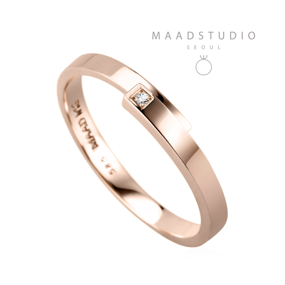 Covering MG ring (S) 14k Red gold Diamond