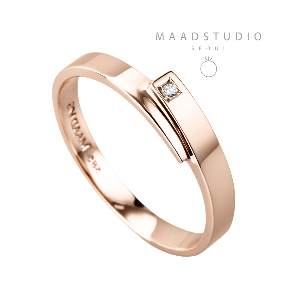 Covering MG ring (M) 14k Red gold Diamond