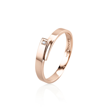 Covering MG ring (M) 14k Red gold Diamond