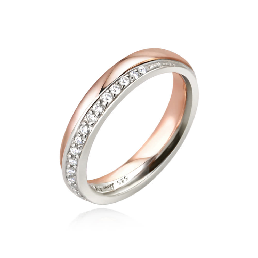 Doban MG ring (S) 14k gold combi CZ