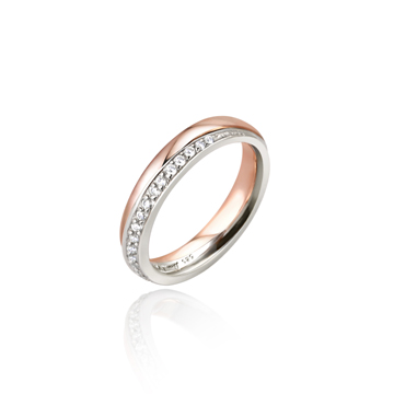 Doban MG ring (S) 14k gold combi CZ