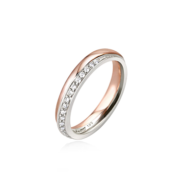 Doban MG ring (L) 14k gold combi CZ