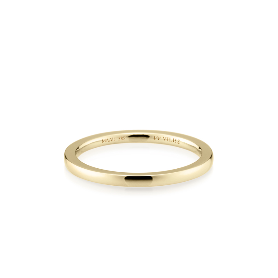 MR-VII Square band ring 1.5mm 14k gold