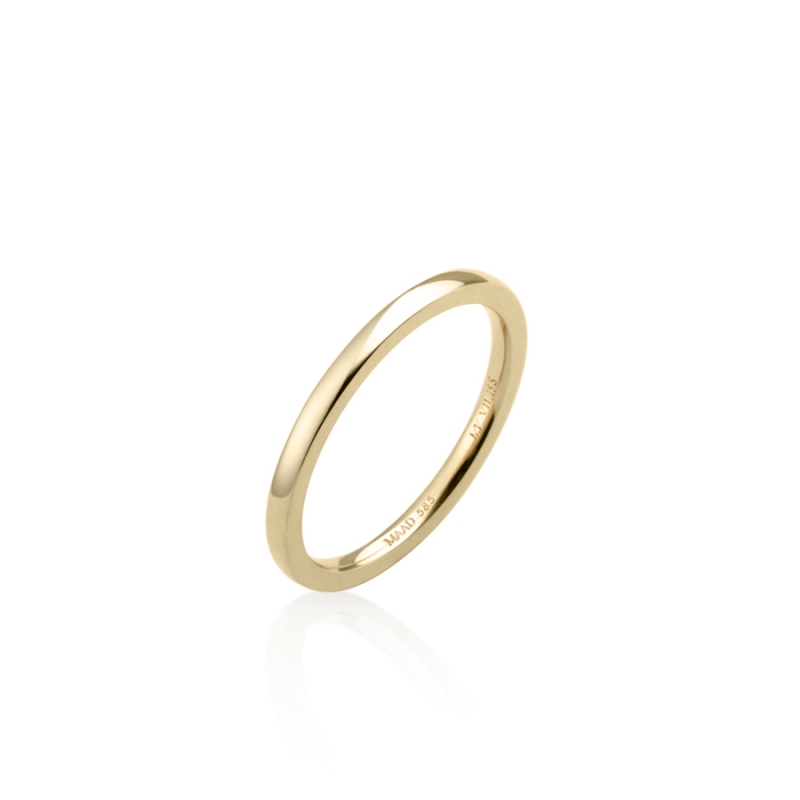 MR-VII Square band ring 1.5mm 14k gold