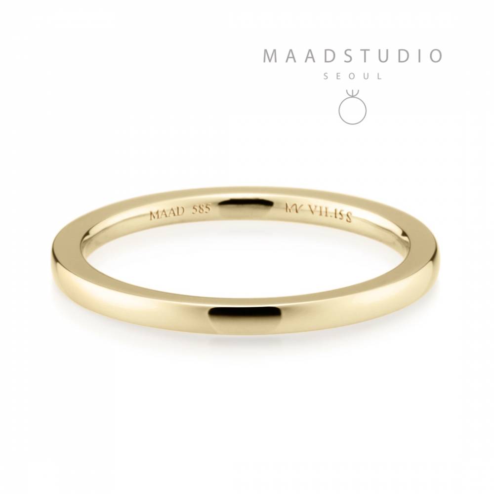 MR-VII Square band ring 1.5mm 14k gold