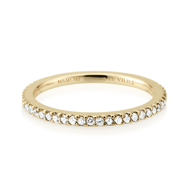 MR-VII 스퀘어밴드링 1.5mm (소) 14k CZ
