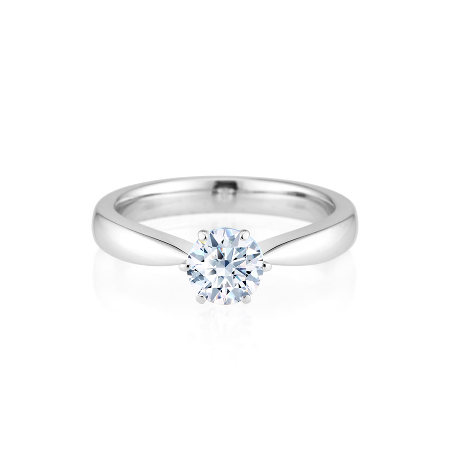 Diana ring 14k White gold CZ 0.5ct