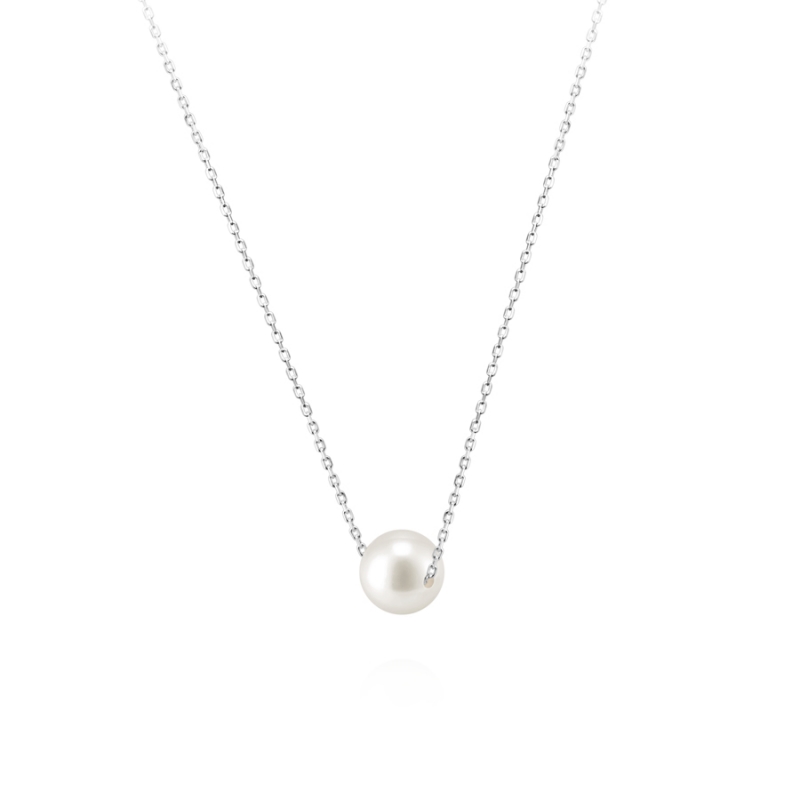 Sphere pearl pendant 14k White gold